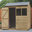 Forest  6' x 4' (Nominal) Reverse Apex Overlap Timber Shed