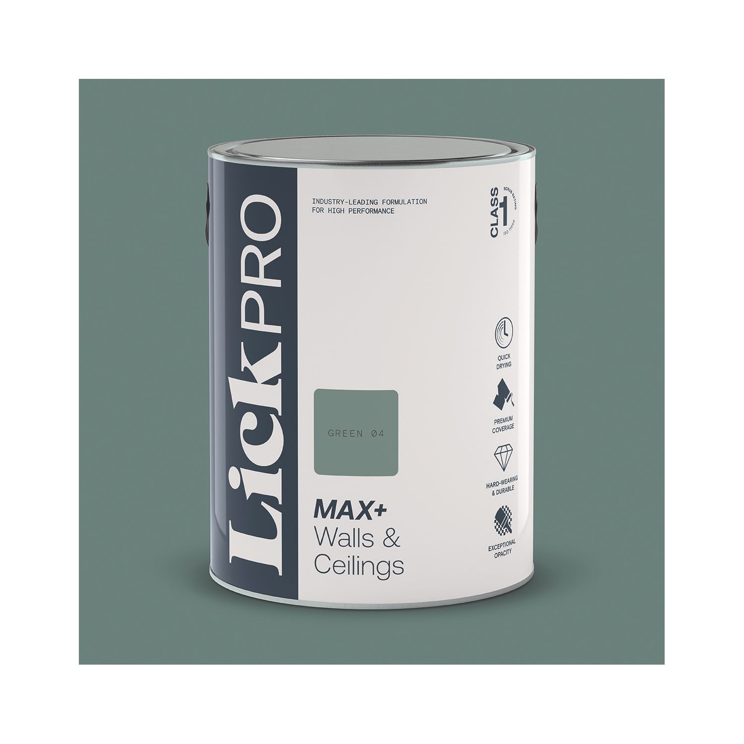 LickPro Max+ 5Ltr Green 04 Eggshell Emulsion Paint (318JY)