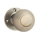 Designer Levers Beehive Door Knob Pair Antique Brass 60mm