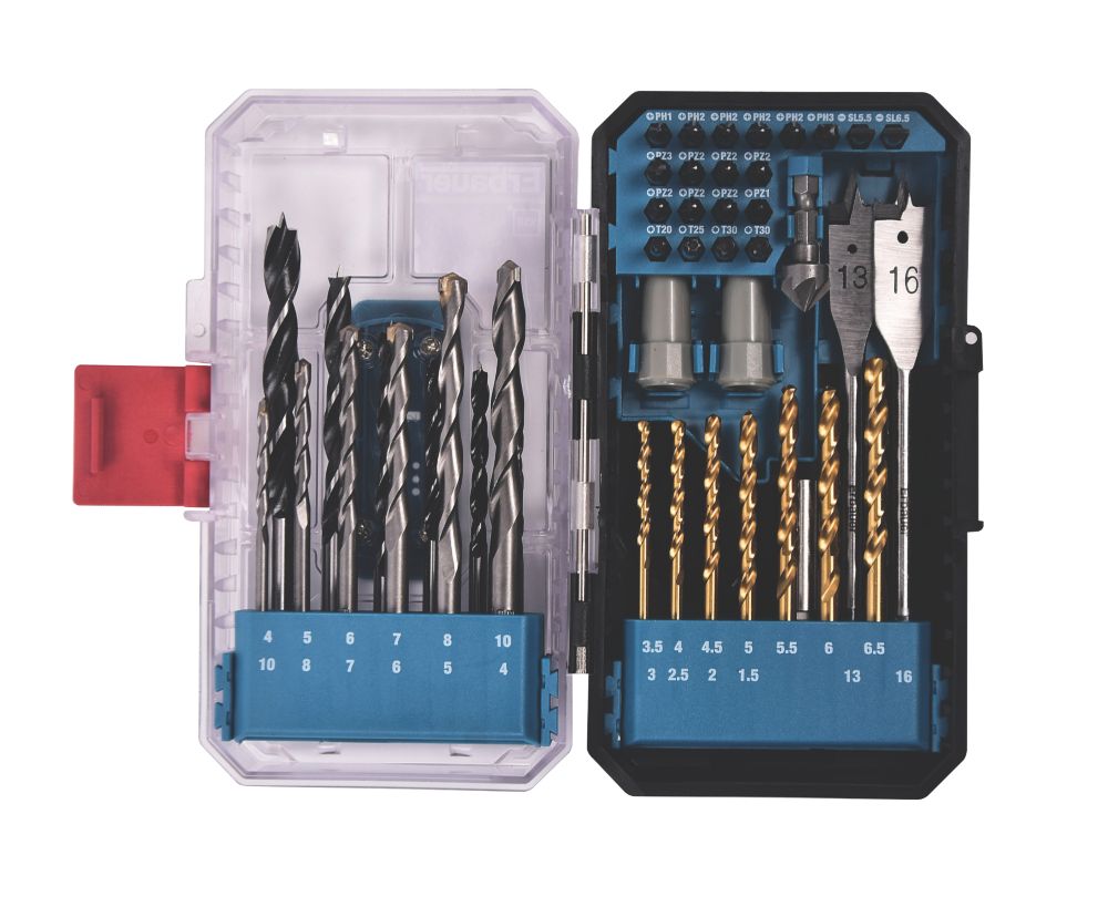 Wood drill discount bit set screwfix