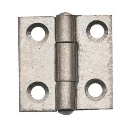Self-Colour Fixed Pin Butt Hinges 25mm x 24.5mm 2 Pack - Screwfix