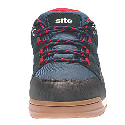 Site Scoria    Safety Trainers Navy Blue & Red Size 10