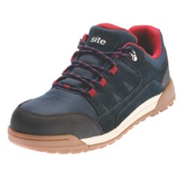 Site Scoria    Safety Trainers Navy Blue & Red Size 10