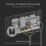 British General Evolve 45A 2-Gang 2-Pole Cooker Switch & 13A DP Switched Socket Polished Black with LED with Black Inserts
