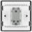 British General Evolve 20A 16AX 1-Gang 2-Way Wide Rocker Light Switch  Black Chrome