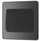 British General Evolve 20A 16AX 1-Gang 2-Way Wide Rocker Light Switch  Black Chrome