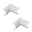 D-Line White Micro+ Trunking Internal Bends 20mm x 10mm 2 Pack