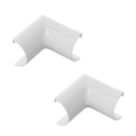 D-Line White Micro+ Trunking Internal Bends 20mm x 10mm 2 Pack