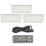 VEW Slim Rectangular LED Cabinet Lights White 6W 300lm 3 Pack