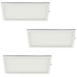 VEW Slim Rectangular LED Cabinet Lights White 6W 300lm 3 Pack