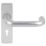 Smith & Locke Excell Fire Rated Lock Door Handle Set Pair Satin Aluminium