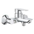 Refurb Grohe Start Edge Chrome 119mm Wall Mounted Lever 2 Tap Holes Bath Shower Mixer Tap