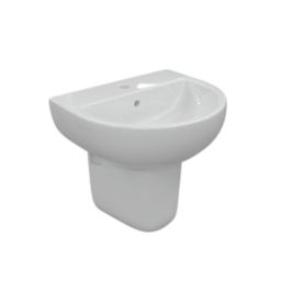 Texas Basin with Semi Pedestal 1 Tap Hole 450mm