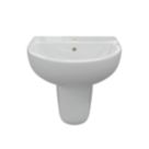 Texas Basin with Semi Pedestal 1 Tap Hole 450mm