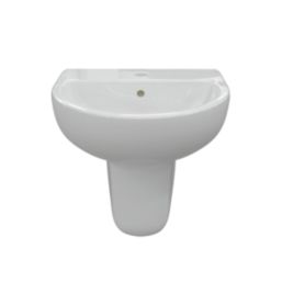 Texas Basin with Semi Pedestal 1 Tap Hole 450mm