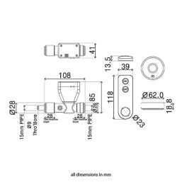 Flomasta Remote Control Shut-off Valve with Leak Detection 15mm