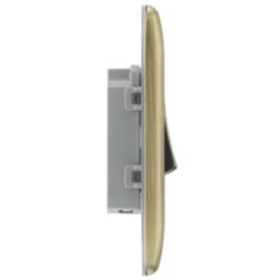 British General Nexus Metal 20A 16AX 1-Gang 2-Way Light Switch  Antique Brass  3 Pack