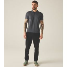 Regatta Pro Wicking Pique Polo Shirt Solid Grey 4X Large 56" Chest