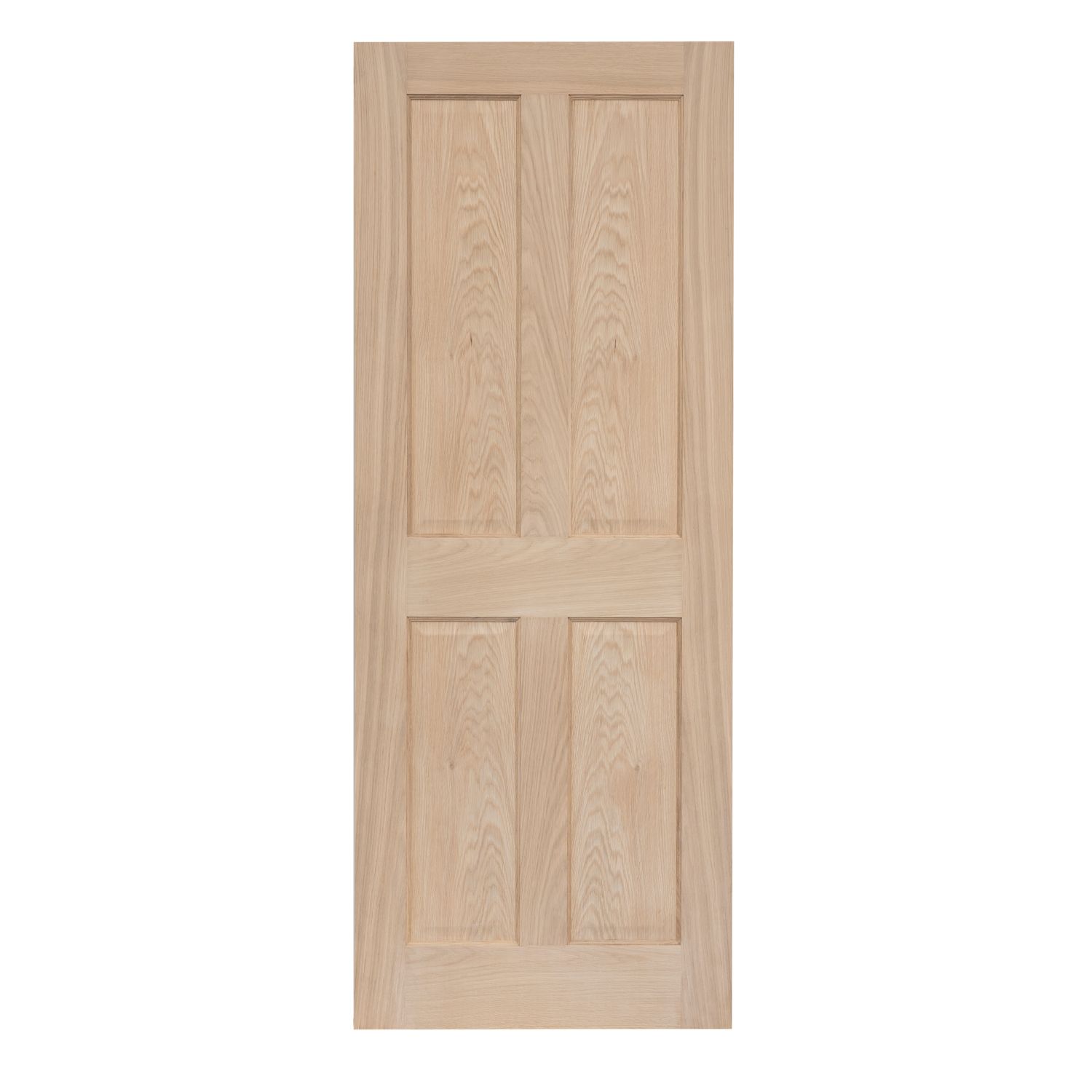 Unfinished Oak Wooden 4-Panel Internal Fire Victorian-Style Door 1981mm x 686mm (319FA)