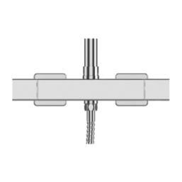 Gainsborough Square Dual Outlet HP Rear-Fed Exposed Chrome Thermostatic Cool Touch Mixer Shower