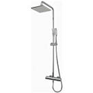 Gainsborough Square Dual Outlet HP Rear-Fed Exposed Chrome Thermostatic Cool Touch Mixer Shower