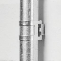 D-Line Pre-Galvanised Steel Safe-D Conduit Saddles 25mm Silver 100 Pack
