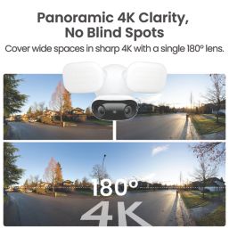 Reolink Floodlight Series F751W White Wired 4K Outdoor Wi-Fi Security Camera with Floodlight & Photocell Sensor