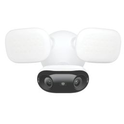 Reolink Floodlight Series F751W White Wired 4K Outdoor Wi-Fi Security Camera with Floodlight & Photocell Sensor