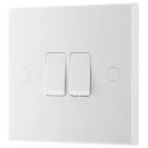 British General 900 Series 20A 16AX 2-Gang 2-Way Light Switch  White