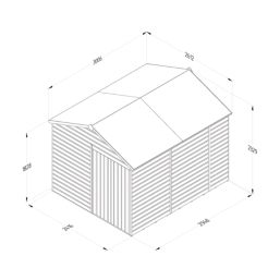 Forest Beckwood 8' x 9' 6" (Nominal) Apex Shiplap Timber Shed with Assembly