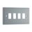 British General Nexus Metal Grid 4-Module Grid Faceplate Grey