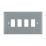 British General Nexus Metal Grid 4-Module Grid Faceplate Grey