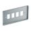 British General Nexus Metal Grid 4-Module Grid Faceplate Grey