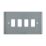 British General Nexus Metal Grid 4-Module Grid Faceplate Grey