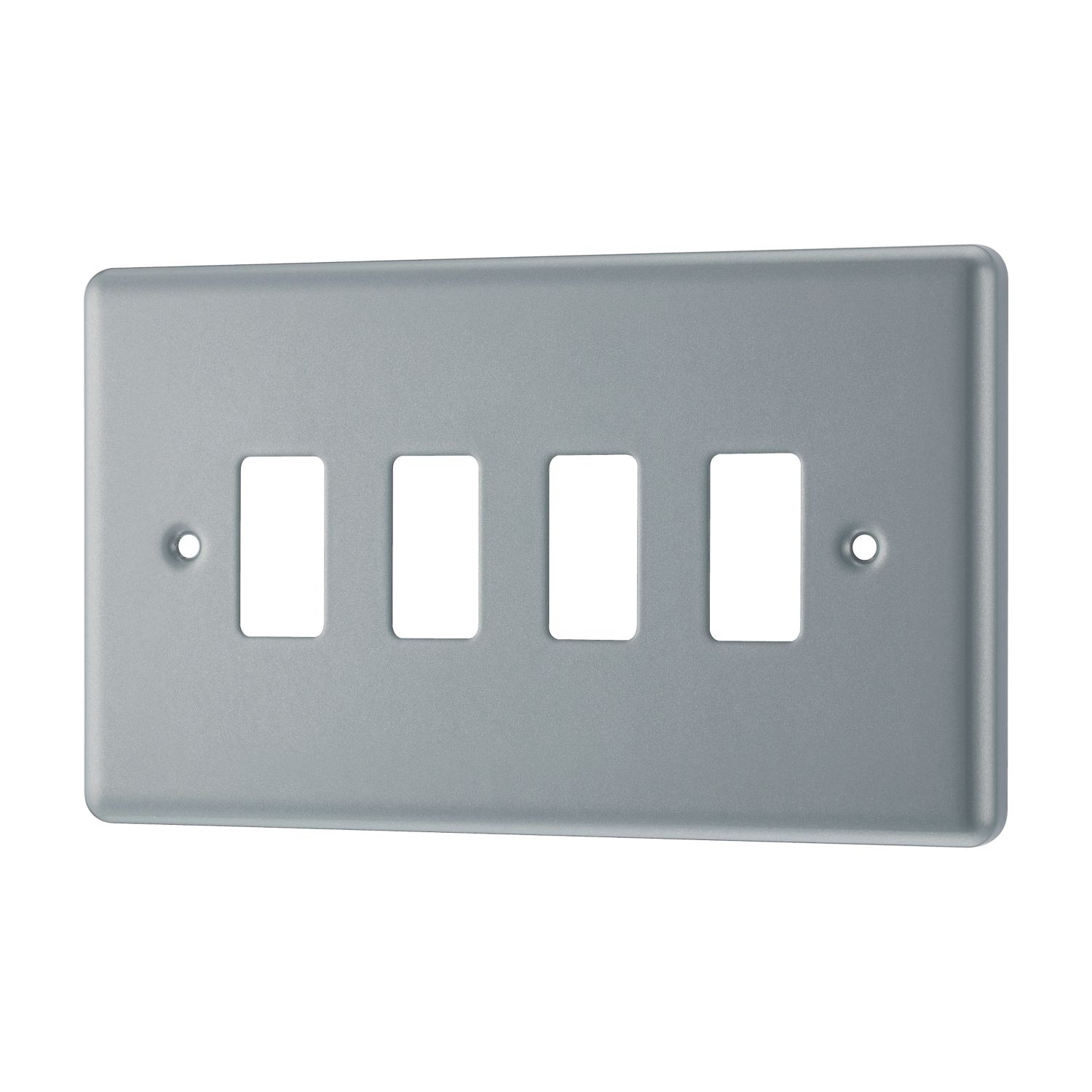 British General Nexus Metal Grid 4-Module Grid Faceplate Grey (319RF)