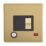 Contactum Lyric 13A Switched Fused Spur & Flex Outlet with Neon Brushed Brass with Black Inserts