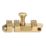Smith & Locke Flat Door Bolt Brushed Brass 40mm