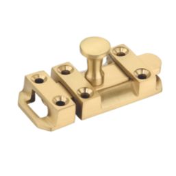 Smith & Locke Flat Door Bolt Brushed Brass 40mm