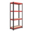 RB Boss Fastlok UDL/PC 4-Tier Metal Garage Shelving Unit 750mm x 450mm x 1800mm