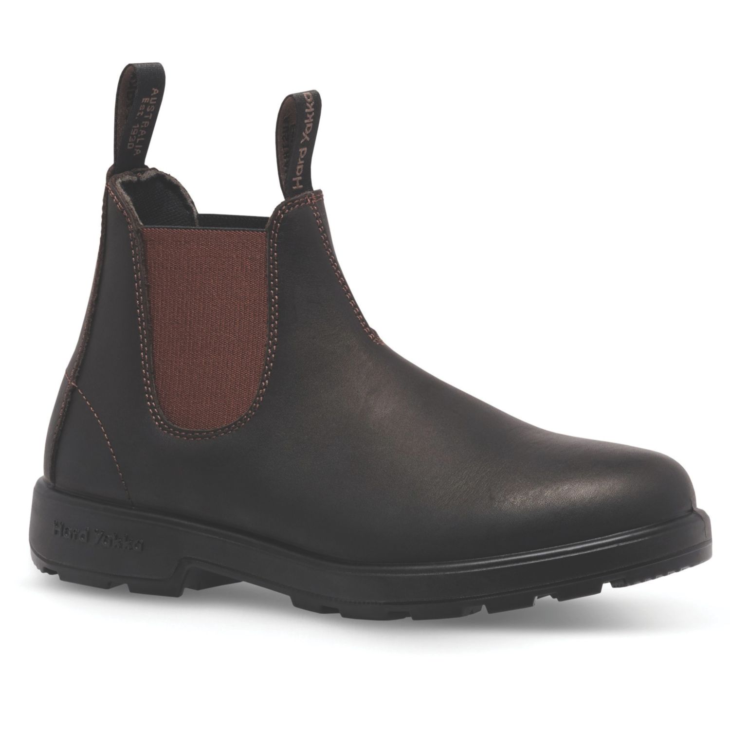 Hard Yakka Brunswick Waxy Size 5 Brown Water-Resistant Non Safety Dealer Boots (319XR)