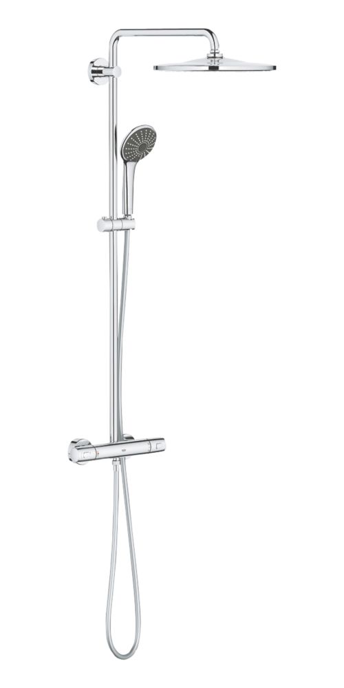 Grohe Vitalio Joy 310 HP Rear-Fed Exposed Chrome Thermostatic Shower System