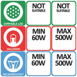 Varilight V-Dim 1-Gang 2-Way  Dimmer Switch  White