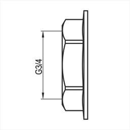 Flomasta BSP Flanged Backnut 3/4" x