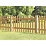 Forest Pale Picket  Fence Panels Golden Brown 6' x 3' Pack of 10