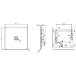 Knightsbridge Screwless 1-Gang Coaxial TV Socket Antique Brass