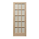 Traditional Knotty 15-Clear Light Unfinished Pine Wooden 15-Panel Internal Door 1981 x 762mm