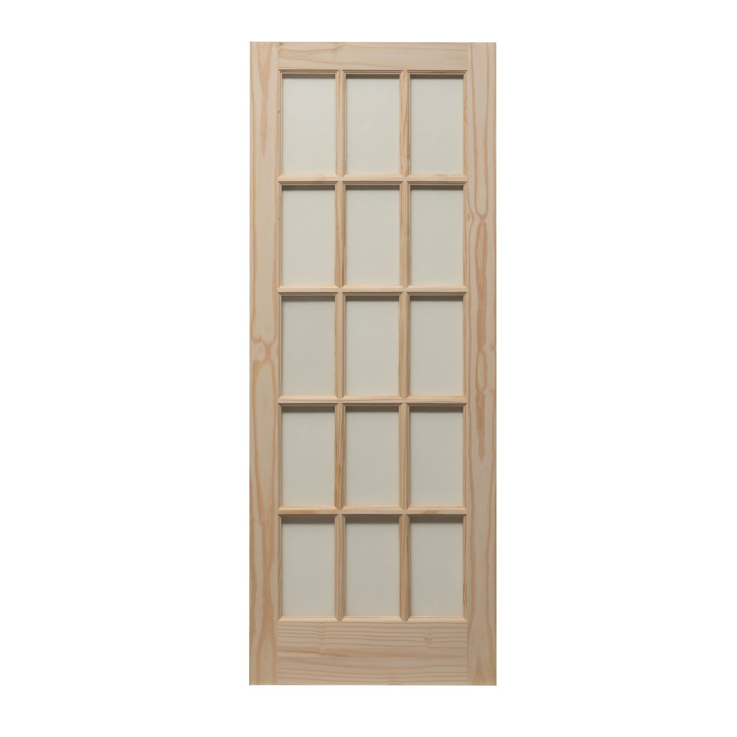 Knotty 15-Clear Light Unfinished Pine Wooden Traditional Internal Door 1981mm x 762mm (320FA)