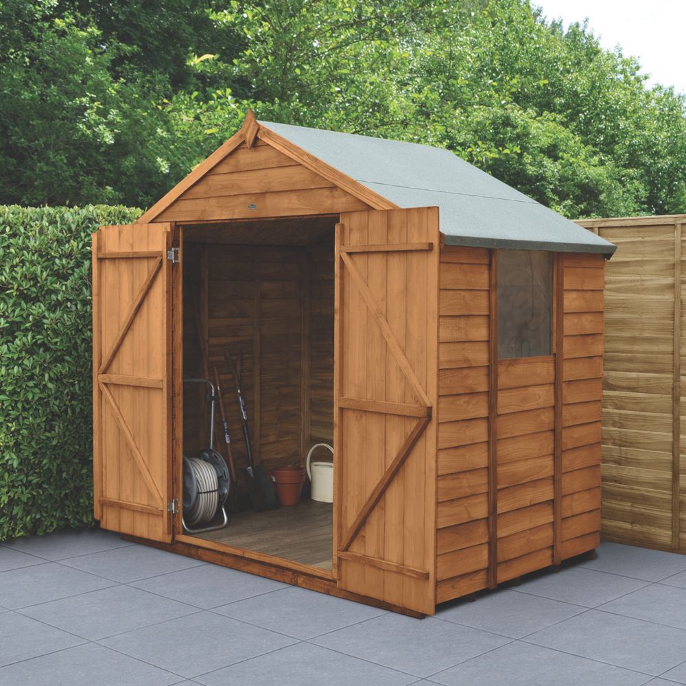 Forest 7' x 5' (Nominal) Apex Overlap Timber Shed | Wooden Sheds ...