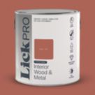 LickPro 2.5Ltr Red 01 Satin Water-Based Trim Paint