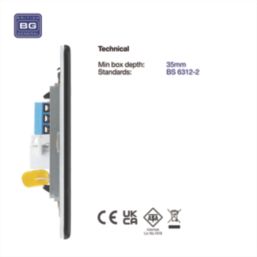 LAP  1-Gang Master Telephone Socket Matt Black with Colour-Matched Inserts